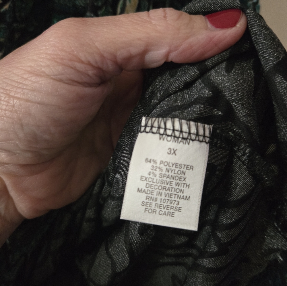 3x stretchy velour blouse - Picture 3 of 4
